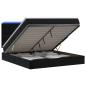 Preview: Ottoman-Bett mit Matratze und LED Schwarz 180 x 200 cm Samt