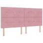Preview: Ottoman-Bett mit Matratze und LED Rosa 200 x 200 cm Samt