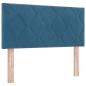 Preview: Ottoman-Bett mit Matratze und LED Dunkelblau 120 x 190 cm Samt