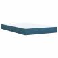 Preview: Ottoman-Bett mit Matratze und LED Dunkelblau 120 x 190 cm Samt