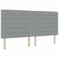 Preview: Aufbewahrungsbett mit Kopfteil 2 stk. Hellgrau Kunstleder