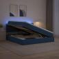 Preview: LED-Speicherbett mit Matratze Blau 180 x 200 cm Stoff