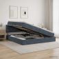 Preview: LED-Speicherbett mit Matratze Dunkelgrau 200 x 200 cm Samt