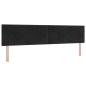Preview: LED-Speicherbett mit Matratze Schwarz 200 x 200 cm Samt