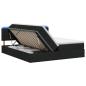 Preview: LED-Speicherbett mit Matratze Schwarz 180 x 200 cm Stoff