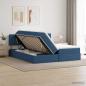 Preview: ARDEBO.de - LED-Speicherbett mit Matratze Blau 180 x 200 cm Stoff