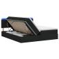 Preview: LED-Speicherbett mit Matratze Schwarz 180 x 200 cm Stoff
