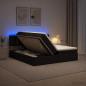 Preview: LED-Speicherbett mit Matratze Schwarz 180 x 200 cm Stoff