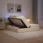 Preview: LED-Speicherbett mit Matratze Creme 180 x 200 cm Stoff