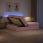 Preview: LED-Speicherbett mit Matratze Rosa 180 x 200 cm Samt