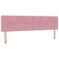 Preview: LED-Speicherbett mit Matratze Rosa 180 x 200 cm Samt