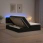 Preview: ARDEBO.de - LED-Speicherbett mit Matratze Schwarz 200 x 200 cm Samt