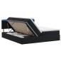 Preview: LED-Speicherbett mit Matratze Schwarz 200 x 200 cm Samt