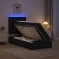 Preview: LED-Speicherbett mit Matratze Schwarz 90 x 200 cm Stoff