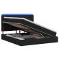 Preview: LED-Speicherbett mit Matratze Schwarz 180 x 200 cm Stoff