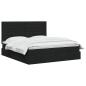 Preview: LED-Speicherbett mit Matratze Schwarz 180 x 200 cm Stoff