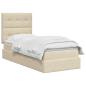 Preview: LED-Speicherbett mit Matratze Creme 90 x 200 cm Stoff