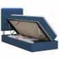 Preview: LED-Speicherbett mit Matratze Blau 100 x 200 cm Stoff