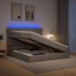 Preview: ARDEBO.de - LED-Speicherbett mit Matratze Taupe 160 x 200 cm Stoff