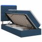 Preview: LED-Speicherbett mit Matratze Blau 100 x 200 cm Stoff
