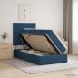 Preview: LED-Speicherbett mit Matratze Blau 100 x 200 cm Stoff
