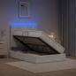 Preview: ARDEBO.de - LED-Speicherbett mit Matratze Hellgrau 120 x 200 cm Samt