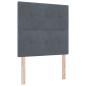 Preview: LED-Speicherbett mit Matratze Dunkelgrau 90 x 190 cm Samt