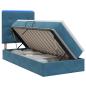 Preview: LED-Speicherbett mit Matratze Dunkelblau 90 x 200 cm Samt