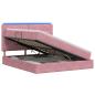 Preview: LED-Speicherbett mit Matratze Rosa 180 x 200 cm Samt