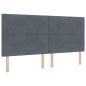 Preview: LED-Speicherbett mit Matratze Dunkelgrau 200 x 200 cm Samt