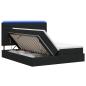 Preview: LED-Speicherbett mit Matratze Schwarz 180 x 200 cm Stoff