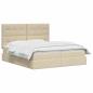 Preview: LED-Speicherbett mit Matratze Creme 180 x 200 cm Stoff