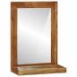Preview: Badezimmer Spiegel Braun 50 x 22 x 70 cm Massivholz Akazie