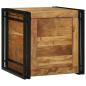 Preview: ARDEBO.de - Aufbewahrungsbox Braun und Schwarz 50 x 50 x 50 cm