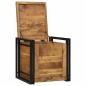 Preview: Aufbewahrungsbox Braun und Schwarz 50 x 50 x 50 cm