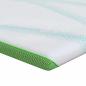 Preview: Matratzenauflage Weiß und Grün 70 x 200 cm Jacquard Stoff