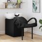 Preview: ARDEBO.de - Shampoo Stuhl Schwarz und Weiß 136 x 60 x 92 cm PVC