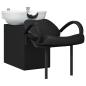 Preview: Shampoo Stuhl Schwarz und Weiß 136 x 60 x 92 cm PVC