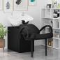 Preview: Shampoo Stuhl Schwarz und Weiß 136 x 60 x 92 cm PVC