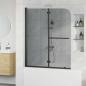 Preview: ARDEBO.de - Duschabtrennung Dunkel transparent 120 x 140 cm