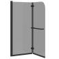 Preview: Duschabtrennung Dunkel transparent 120 x 140 cm