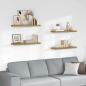 Preview: ARDEBO.de - Wandregal 4 stk. Braun 80 x 23,5 x 3,8 cm Holzwerkstoff
