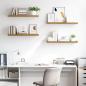 Preview: Wandregal 4 stk. Braun 80 x 23,5 x 3,8 cm Holzwerkstoff