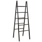 Preview: Doppel-Handtuchleiter Schwarz 50 x 50 x 159 cm Bambus