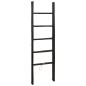 Preview: Doppel-Handtuchleiter Schwarz 50 x 50 x 159 cm Bambus