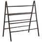 Preview: Doppelseitige Deckenleiter Schwarz 90 x 50 x 100 cm Bambus