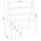 Preview: Doppelseitige Deckenleiter Schwarz 90 x 50 x 100 cm Bambus