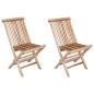 Preview: Klappbarer Gartenstuhl 2 stk. Natur Massivholz Teak