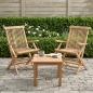 Preview: ARDEBO.de - Klappbarer Gartenstuhl 2 stk. Natur Massivholz Teak