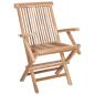 Preview: Klappbarer Gartenstuhl 2 stk. Natur Massivholz Teak